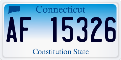 CT license plate AF15326