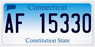 CT license plate AF15330