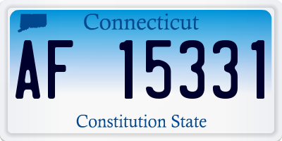 CT license plate AF15331