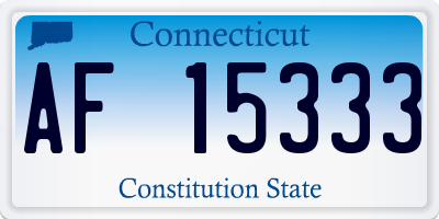 CT license plate AF15333