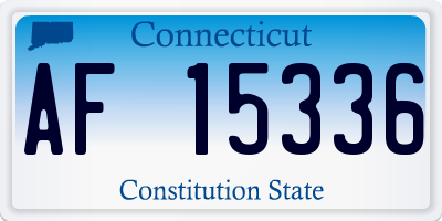 CT license plate AF15336