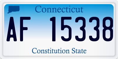 CT license plate AF15338