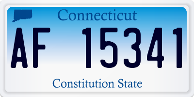 CT license plate AF15341