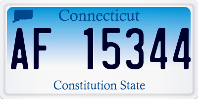 CT license plate AF15344