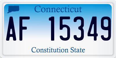 CT license plate AF15349