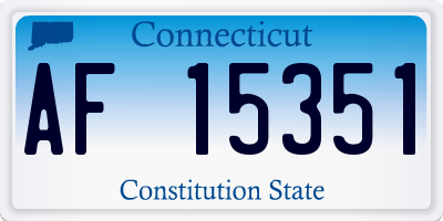 CT license plate AF15351