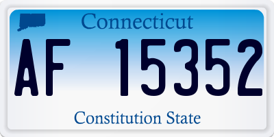 CT license plate AF15352