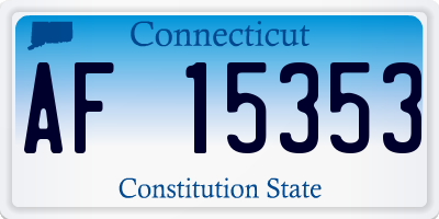 CT license plate AF15353