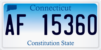 CT license plate AF15360