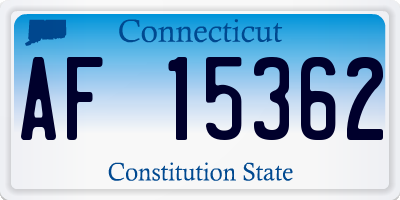 CT license plate AF15362