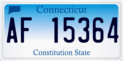CT license plate AF15364