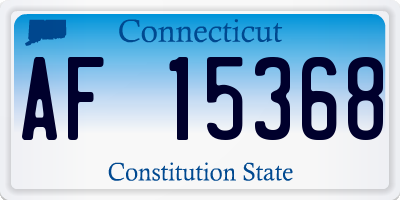 CT license plate AF15368