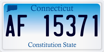 CT license plate AF15371