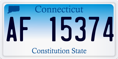 CT license plate AF15374