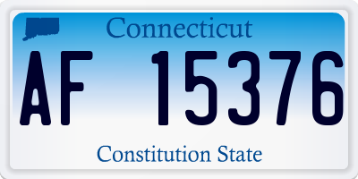 CT license plate AF15376