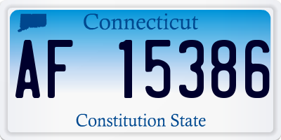 CT license plate AF15386