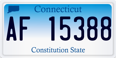 CT license plate AF15388