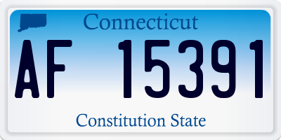 CT license plate AF15391