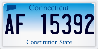 CT license plate AF15392