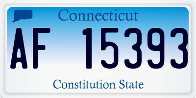 CT license plate AF15393