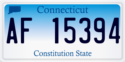 CT license plate AF15394
