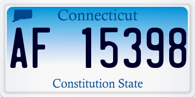 CT license plate AF15398