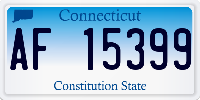 CT license plate AF15399