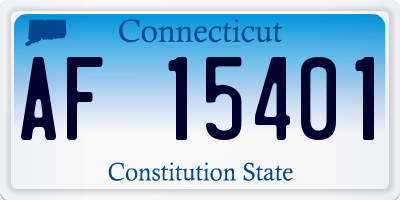 CT license plate AF15401