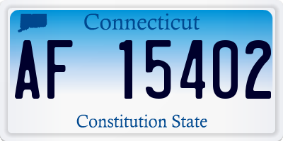 CT license plate AF15402