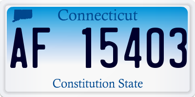 CT license plate AF15403