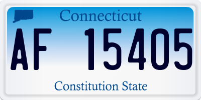 CT license plate AF15405