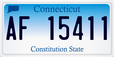 CT license plate AF15411