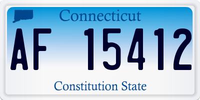 CT license plate AF15412