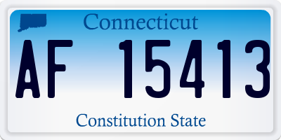 CT license plate AF15413