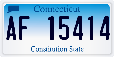 CT license plate AF15414