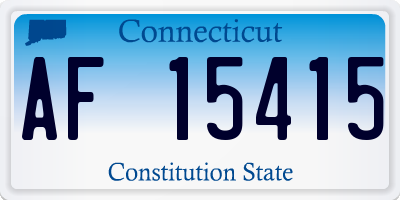 CT license plate AF15415