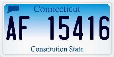 CT license plate AF15416