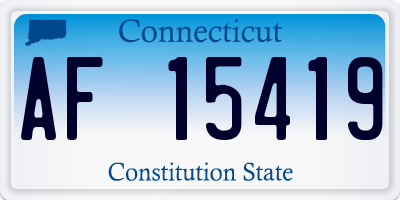 CT license plate AF15419
