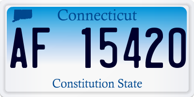 CT license plate AF15420