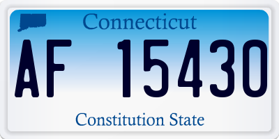 CT license plate AF15430