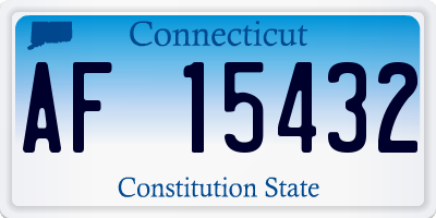 CT license plate AF15432
