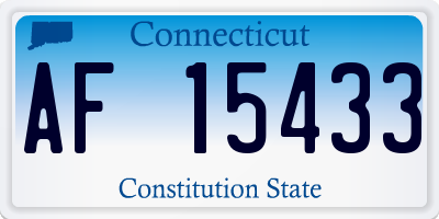 CT license plate AF15433