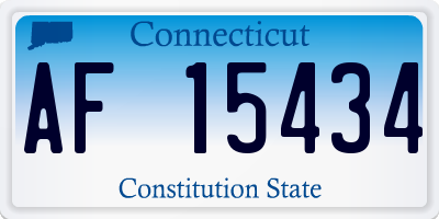 CT license plate AF15434