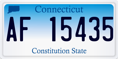 CT license plate AF15435