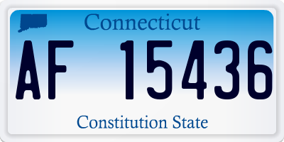 CT license plate AF15436