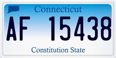 CT license plate AF15438