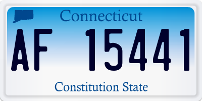 CT license plate AF15441