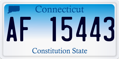 CT license plate AF15443