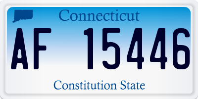 CT license plate AF15446