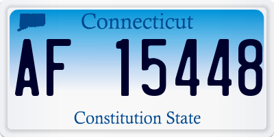 CT license plate AF15448